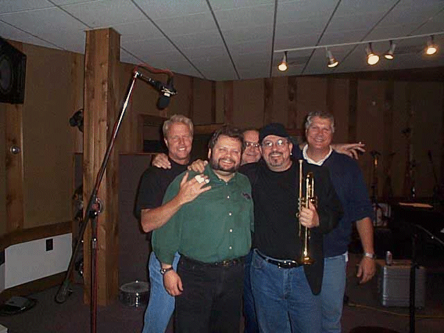 Scott, Joe, Mark, Jim and Dave in the studio recording the Retro Grooves CD